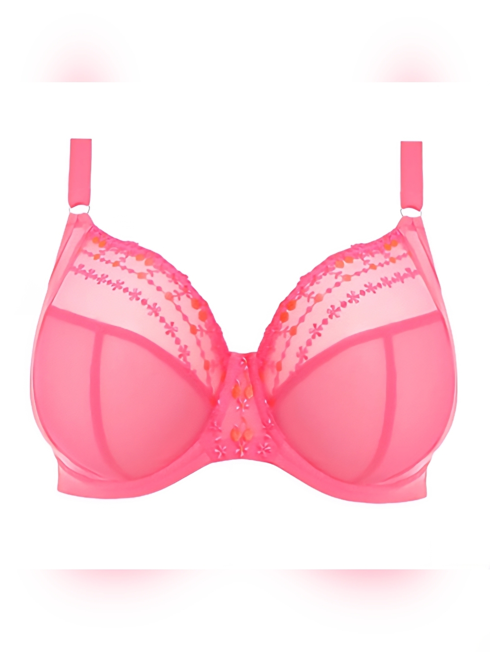ELOMI Matilda Plunge Bra 36DD J-Hook Wild Cherry